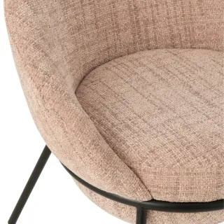 Chaises de salle à manger design en tissu (lot de 2)  MERO - HELLIN