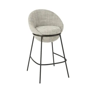 Tabourets de bar design en tissu (lot de 2) MERO - HELLIN