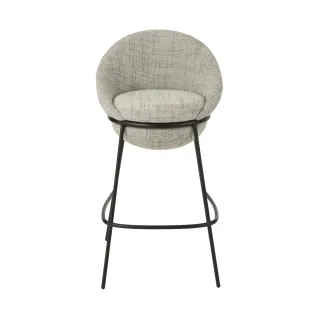 Tabourets de bar design en tissu (lot de 2) MERO - HELLIN