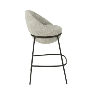 Tabourets de bar design en tissu (lot de 2) MERO - HELLIN