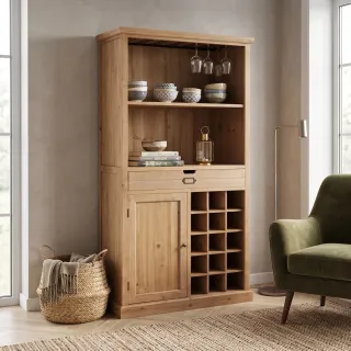 Bar en bois 1 porte 1 tiroir 1 tablette MIRA - HELLIN
