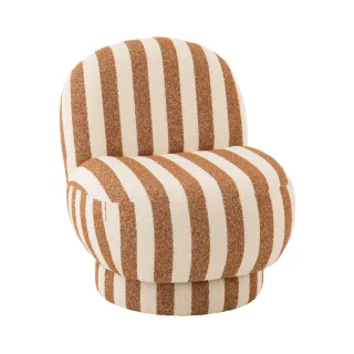 Fauteuil en tissu à rayures AZUR - HELLIN