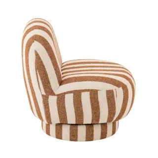 Fauteuil en tissu à rayures AZUR - HELLIN