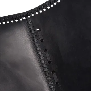 Fauteuil papillon en métal et cuir ALTO - HELLIN