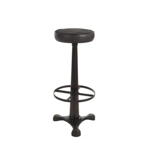 Tabouret de bar en métal et cuir TANIS - HELLIN
