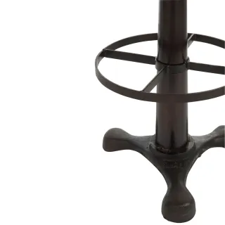 Tabouret de bar en métal et cuir TANIS - HELLIN