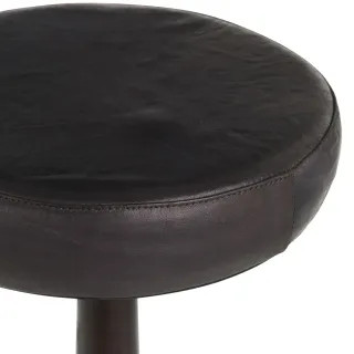 Tabouret de bar en métal et cuir TANIS - HELLIN