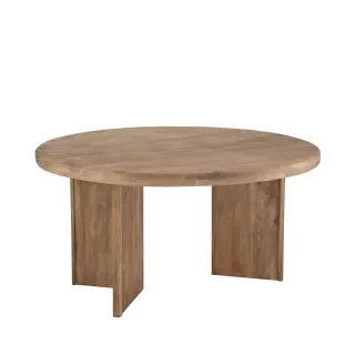 Table à manger ronde en manguier D150 8 places MAHE - HELLIN