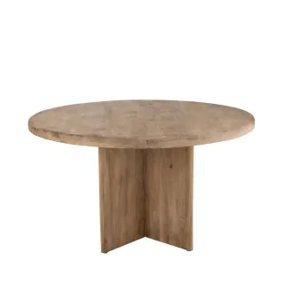 Table à manger ronde en manguier D150 8 places MAHE - HELLIN