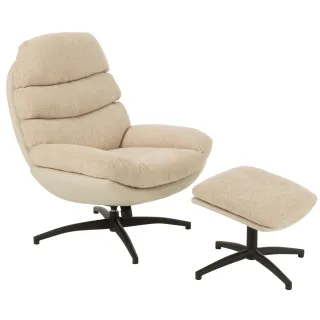 Fauteuil relax pivotant avec repose pieds ALLINE - HELLIN