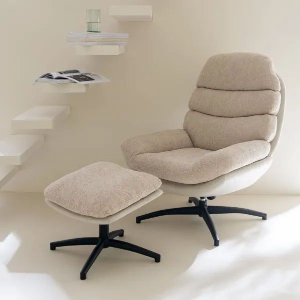 Fauteuil relax pivotant avec repose pieds ALLINE - HELLIN