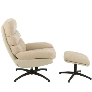 Fauteuil relax pivotant avec repose pieds ALLINE - HELLIN
