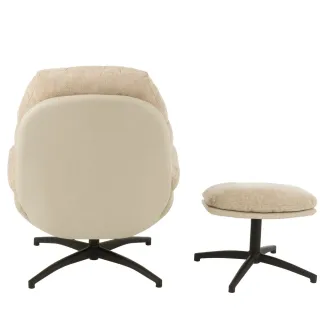 Fauteuil relax pivotant avec repose pieds ALLINE - HELLIN