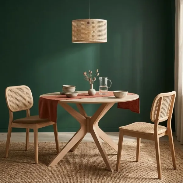 Table ronde scandinave en chêne L105 4 places ZELIA - HELLIN