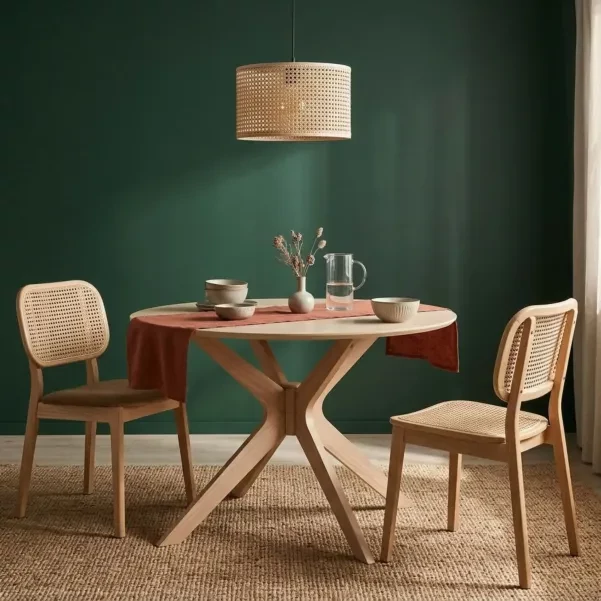 Table ronde scandinave en chêne L105 4 places ZELIA - HELLIN