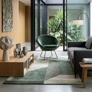 Fauteuil moderne en velours et métal SCOTT - HELLIN