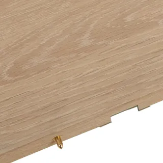 Table à manger ovale en bois blanchi avec 2 allonges L180/270 MARTINE - HELLIN