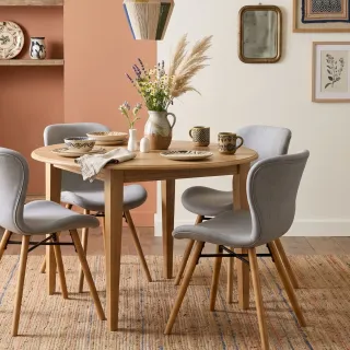 Table ronde extensible Victoria avec 4 chaises Matilda - Hellin
