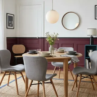 Table ronde extensible Victoria avec 4 chaises Matilda - Hellin