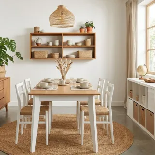 Table à manger rectangulaire extensible : 8 à 12 pers | Hellin