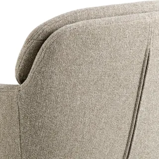 Chaise de salle à manger pieds métal assise tissu - MARTA