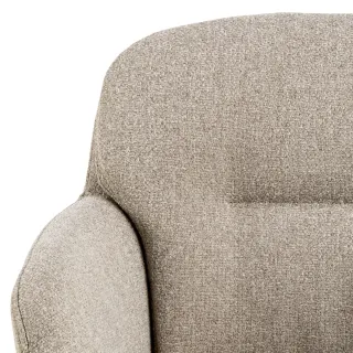 Chaise de salle à manger pieds métal assise tissu - MARTA