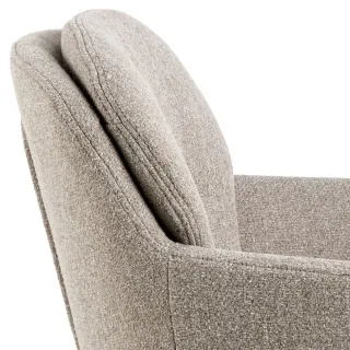 Chaise de salle à manger pieds métal assise tissu - MARTA