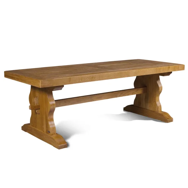 table monastere en bois massif chene moyen patiné