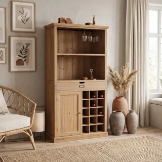Bar en bois 1 porte 1 tiroir 1 tablette MIRA - HELLIN