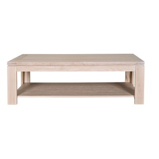 Table basse rectangulaire en chêne blanchi boston