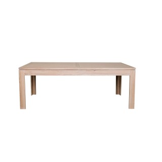 Table moderne extensible en chêne blanchi boston