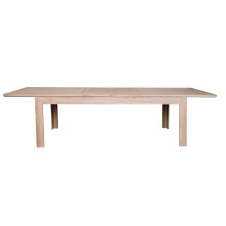 Table moderne avec allonges centrales en bois et chêne Boston - HELLIN