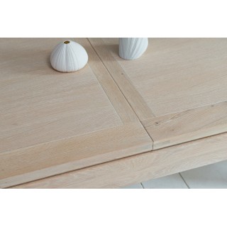 Table moderne avec allonges centrales en bois et chêne Boston - HELLIN