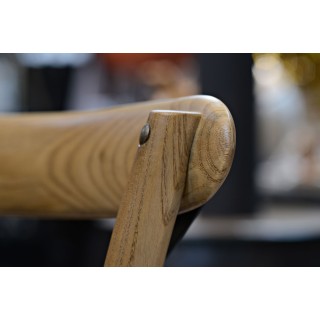 Chaise bistrot bois et métal  lot de 2 | Hellin