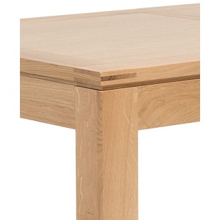 Table moderne avec allonges centrales en chêne clair Boston -HELLIN