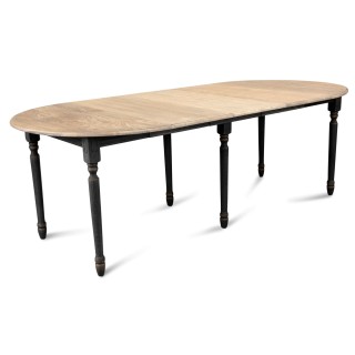Allonges et pieds pour table ronde extensible en chêne | Hellin
