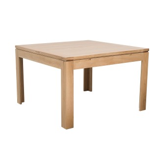 Table carree boston bois chêne clair massif