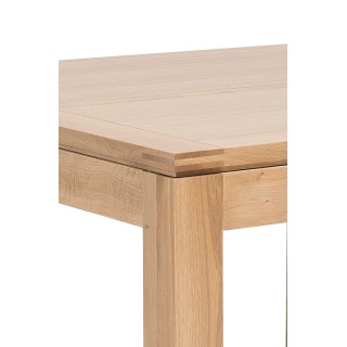 Table extensible carrée en chêne clair / collection Boston