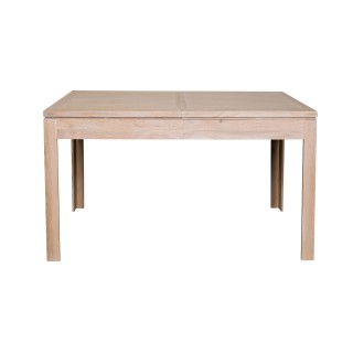 Table carree boston bois chêne massif blanchi