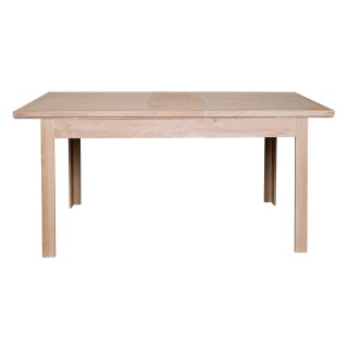 Table carrée extensible en chêne massif blanchi - Hellin