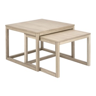 Table basse corner gigogne en chêne 70cm