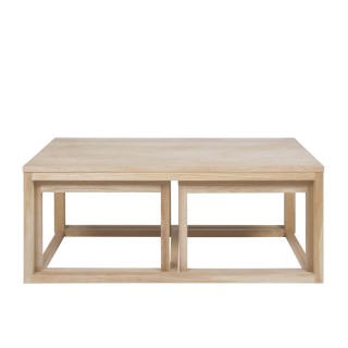 Table basse corner en chêne