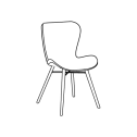 Chaise tissu
