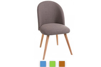 chaise tissu et bois pas cher Vinci