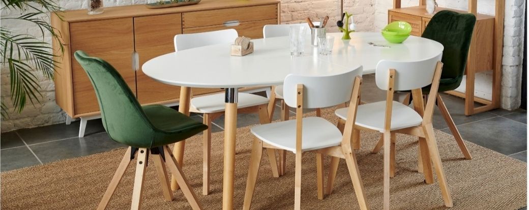 table extensible ovale