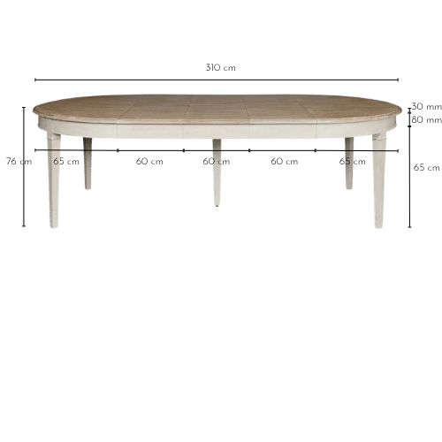 Dimensions table VILLAS
