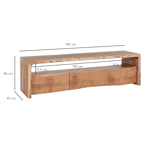 Dimensions du meuble TV Mimosa
