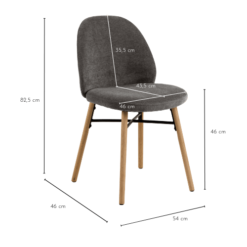 Dimensions de la chaise Sybille